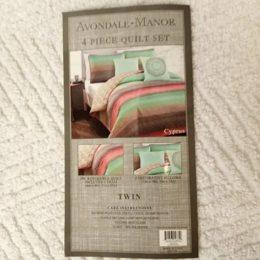 CYPRUS Avondale Manor Twin 4 Piece Quilt Set